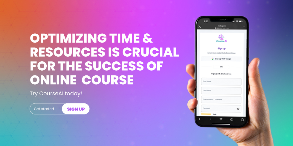 Try CourseAI today to optimize your course creation