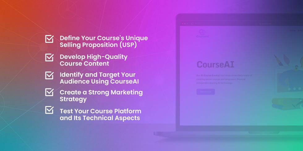 Define your course's unique selling proposition