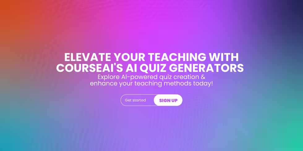 Start using AI quiz generators with CourseAI today