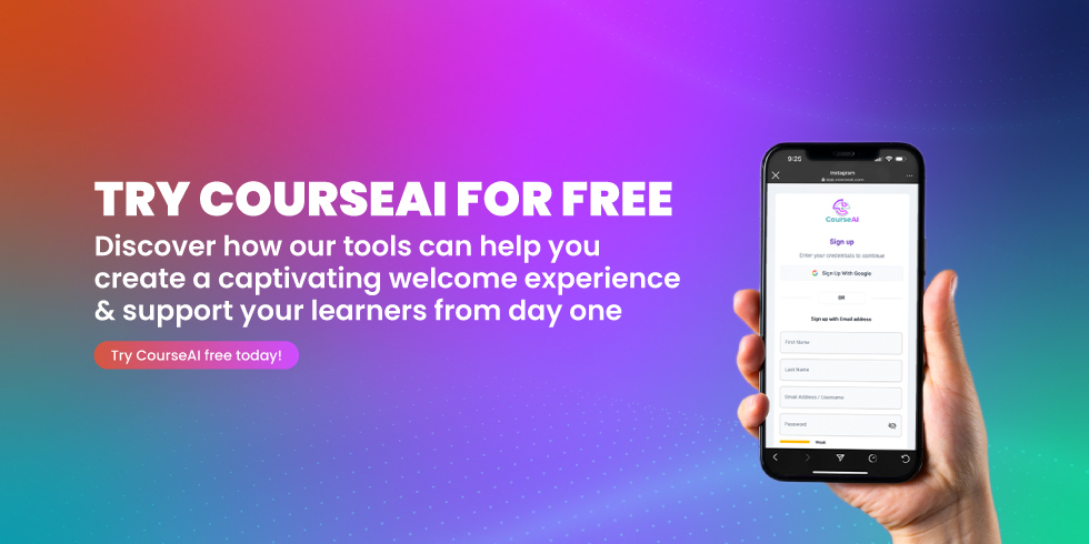 Create a captivating welcome experience with CourseAI